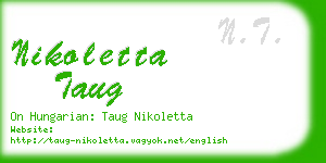nikoletta taug business card